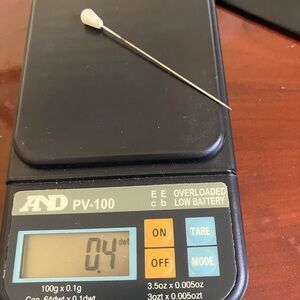Silver Needle on Digital Scale